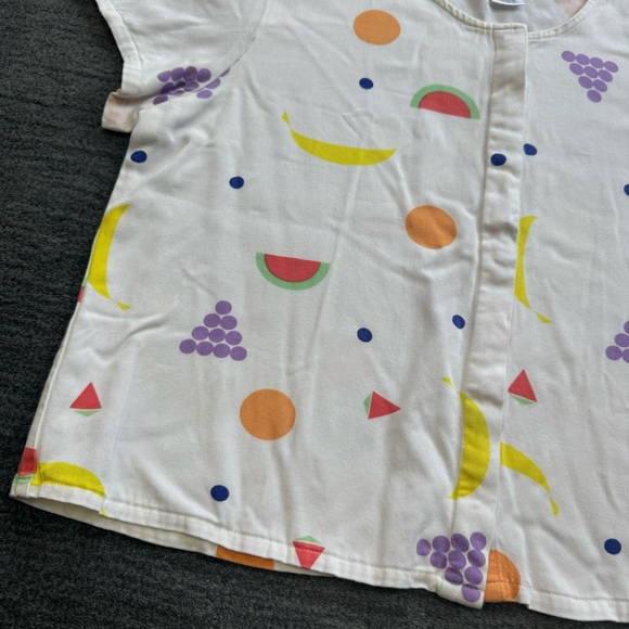 Dusen Dusen fruit print short-sleeve button-front top - Picture 8 of 8